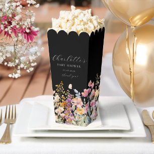 Modern, Wildflower Baby Shower Favor Box