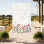 Modern, wildflower baby shower welcome  banner<br><div class="desc">Modern,  wildflower baby shower welcome banner. Edit in a minute. Add your data,  and you can select the font,  colour,  size and position individually by clicking "Personalize more".</div>