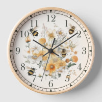 Modern Wildflower Floral Bee Stylish Chic Boho