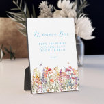 Modern, Wildflower Momosa Bar Baby Shower Plaque<br><div class="desc">Modern, wildflower momosa bar baby shower Sign. In just a few clicks, personalize it with your own details and preferences. Choose from a variety of fonts, colours, sizes, and positions to make it uniquely yours. Elevate your event with this stylish and easy-to-edit centerpiece. Just edit your product in a few...</div>