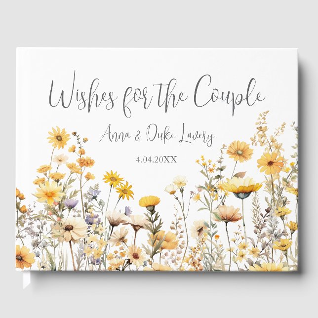 Modern Wildflowers Guest Book (Front)