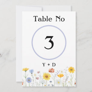 Modern wildflowers spring wedding invitation