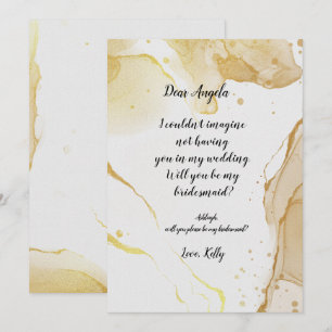 Modern      will be my bridesmaid Invitation