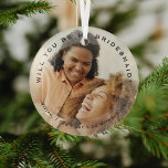 Modern 'Will You Be My Bridesmaid? Photo Glass Ornament<br><div class="desc">Why not ask your besties to be a bridesmaids at your wedding with this simple modern photo keepsake ornament. Can be changed for Maid of Honour, Flower Girl etc. The perfect wedding proposal ornament that will make your girls smile and leave them with a keepsake that they will enjoy for...</div>
