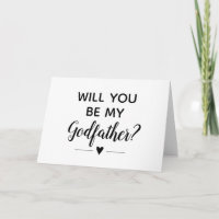 Modern Will You Be My Godfather Proposal
