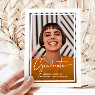Modern Window   Photo and Frame Graduation Announcement