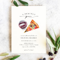 Modern Wine & Pizza Perfect Pair Bridal Shower