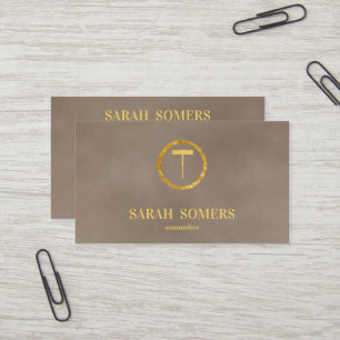 Modern Wine Stain Corkscrew Sommelier Bartender Business Card