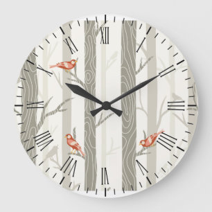 Modern Winter Aspen Wall Clock