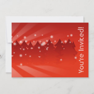 Modern Winter Evergreen Christmas Decorating Party Invitation