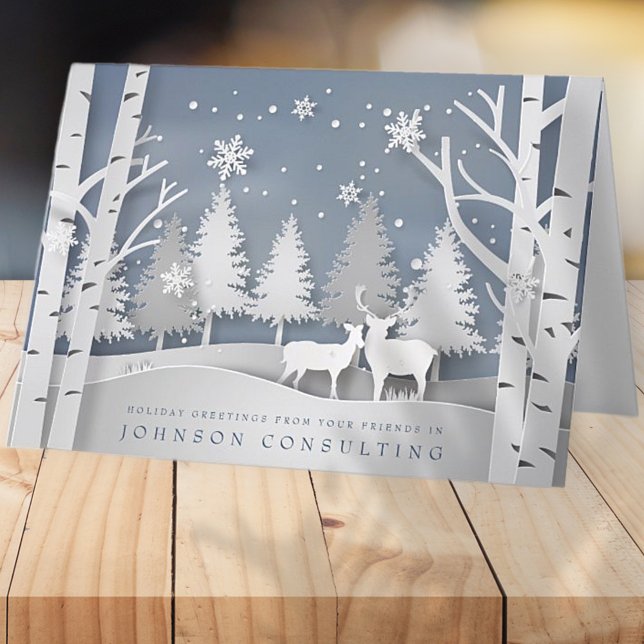 Modern Winter Scene | Holiday Greetings Card (Creator Uploaded)