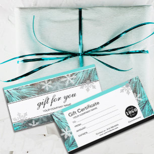 Modern Winter Snow Gift Certificate