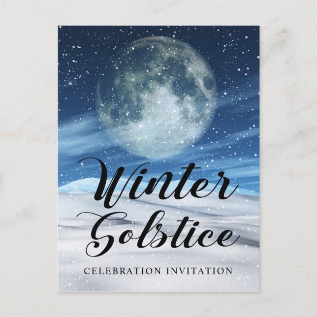 Modern  Winter Solstice Celebration Postcard (Front)