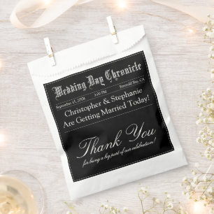 Modern Winter Spring Summer Fall Classic Script Favour Bag
