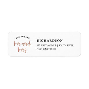 Modern Wish   Faux Rose Gold Future Mr and Mrs