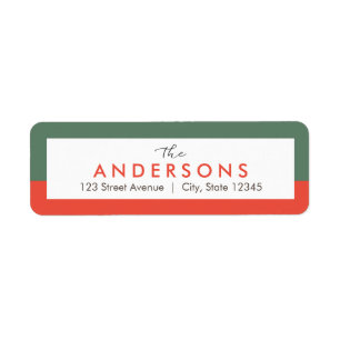 Modern Wishes EDITABLE COLOR Holiday Address Label