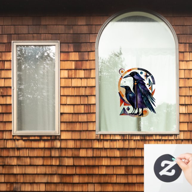 Modern Witches - an abstract artwork 4 - Fan Fun Window Cling (Home Window)