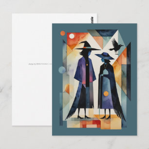 Modern Witches - an abstract artwork 6 - Fan Fun Postcard
