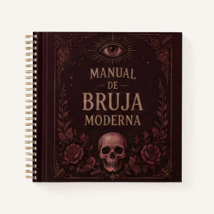  Modern Witch's Skull Manual Notebook