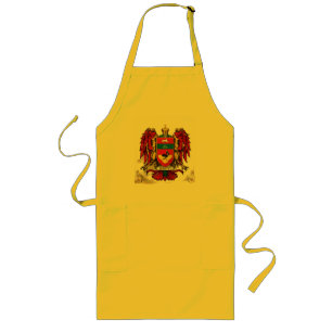 Modern Woiti Family Coat of Arms Long Apron