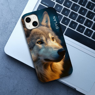Modern Wolf Close-up Personalized Case-Mate iPhone 14 Plus Case