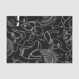 Modern Woman, Line Abstract Tissue Paper