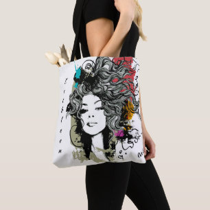 Modern Woman Strong Stylish Empowered Personalize  Tote Bag