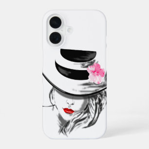 Modern Woman with Hat iPhone Case