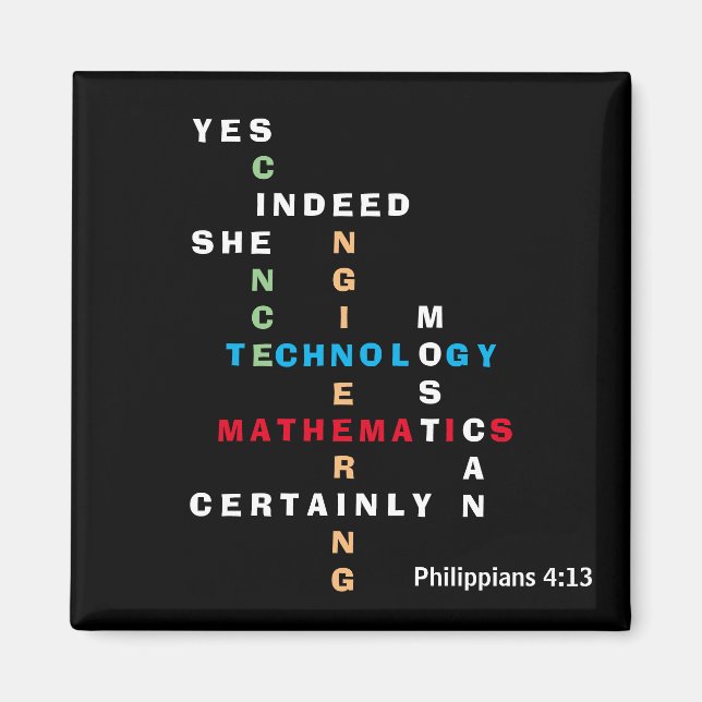 Modern Women In STEM Crossword Magnet (Front)