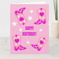 Modern Women Pink Cowgirl Western Boots Birthday 