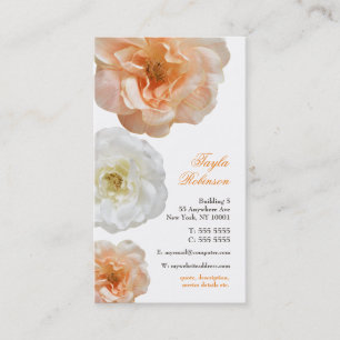 Modern Womens Garden Roses Personalized Profile Business Card