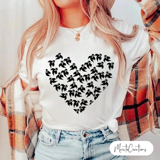 Modern Women's Halloween Doodle T-Shirt (Creator Uploaded)