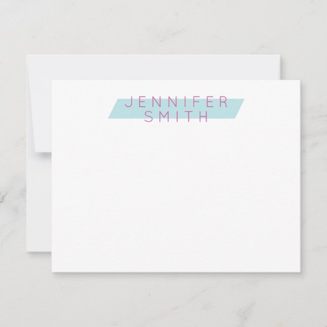 Modern Women's Personalized Card (Front)