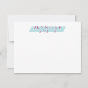 Modern Women's Personalized Card