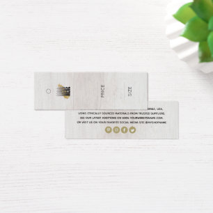 Modern  Wood Background Logo Clothing Price tag