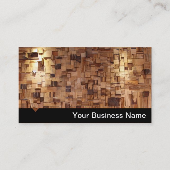 Modern Wood Home Improvement Business Card (Front)