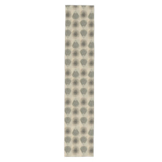 Modern Wood Intarsia Geometric Seamless Pattern Medium Table Runner