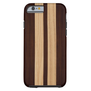 Modern Wood Rosewood Stripes Pattern Wood Grain Tough iPhone 6 Case