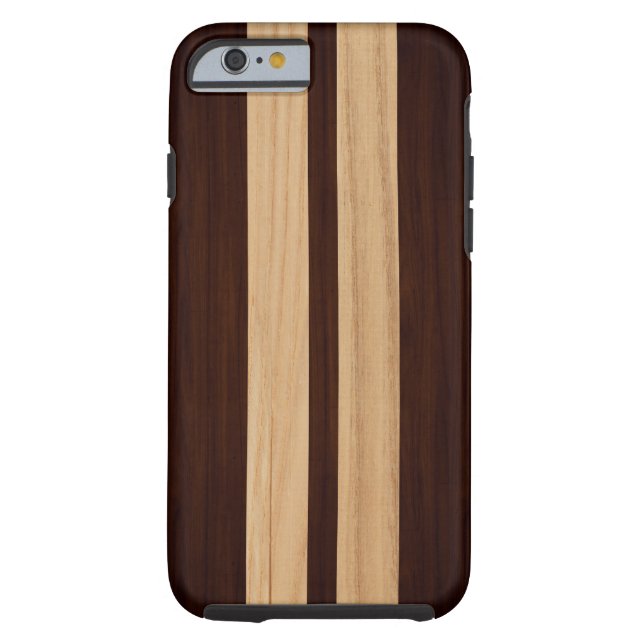 Modern Wood Rosewood Stripes Pattern Wood Grain Case-Mate iPhone Case (Back)