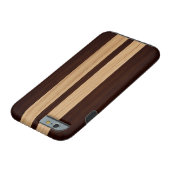 Modern Wood Rosewood Stripes Pattern Wood Grain Case-Mate iPhone Case (Bottom)