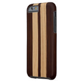 Modern Wood Rosewood Stripes Pattern Wood Grain Case-Mate iPhone Case (Back Left)