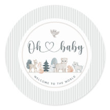 Modern Woodland Animals Neutral Boho