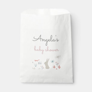 modern woodland creatures baby shower favour bag