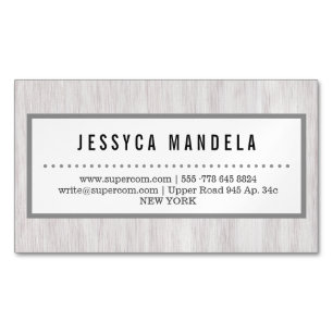 Modern Woodworker with Green Magnetic Business Card