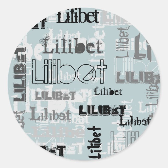Modern Wordcloud Boys Girls NAME Personalized      Classic Round Sticker (Front)