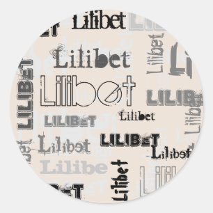 Modern Wordcloud Boys Girls NAME Personalized      Classic Round Sticker
