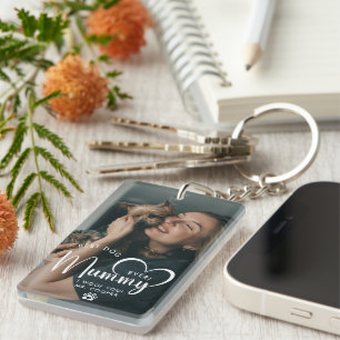 Modern World's Best Dog Mummy Gift Photo Keychain