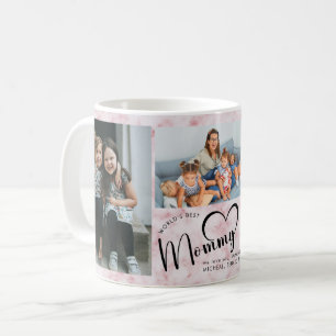 Modern World's Best Mommy Gift Photo Pink Marble Coffee Mug