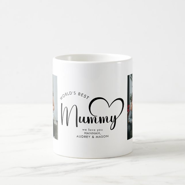 Modern World's Best Mummy Gift Photo Coffee Mug (Center)