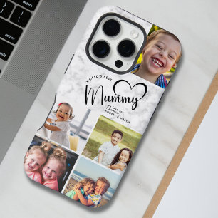 Modern World's Best Mummy Gift Photo Marble iPhone 16 Pro Case